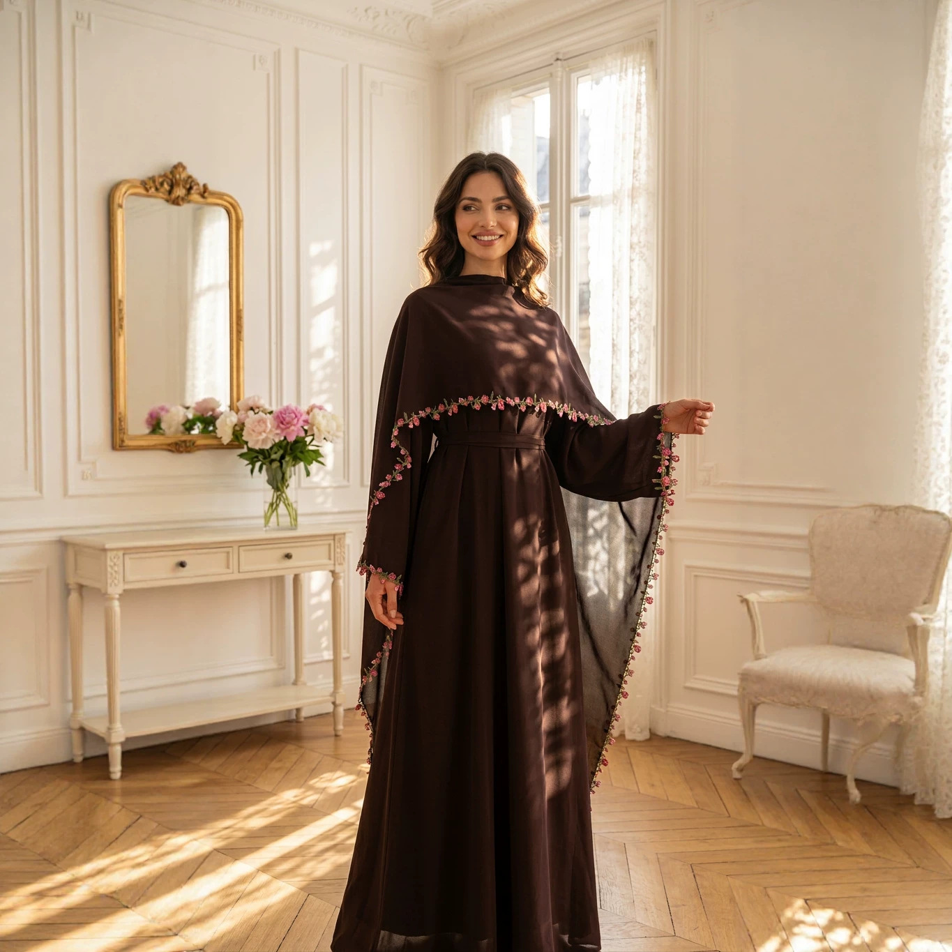 ชุดอาบายะปักลายหรูหรา พร้อมฮิญ - Embroidery Kebaya บทวิจารณ์และราคา