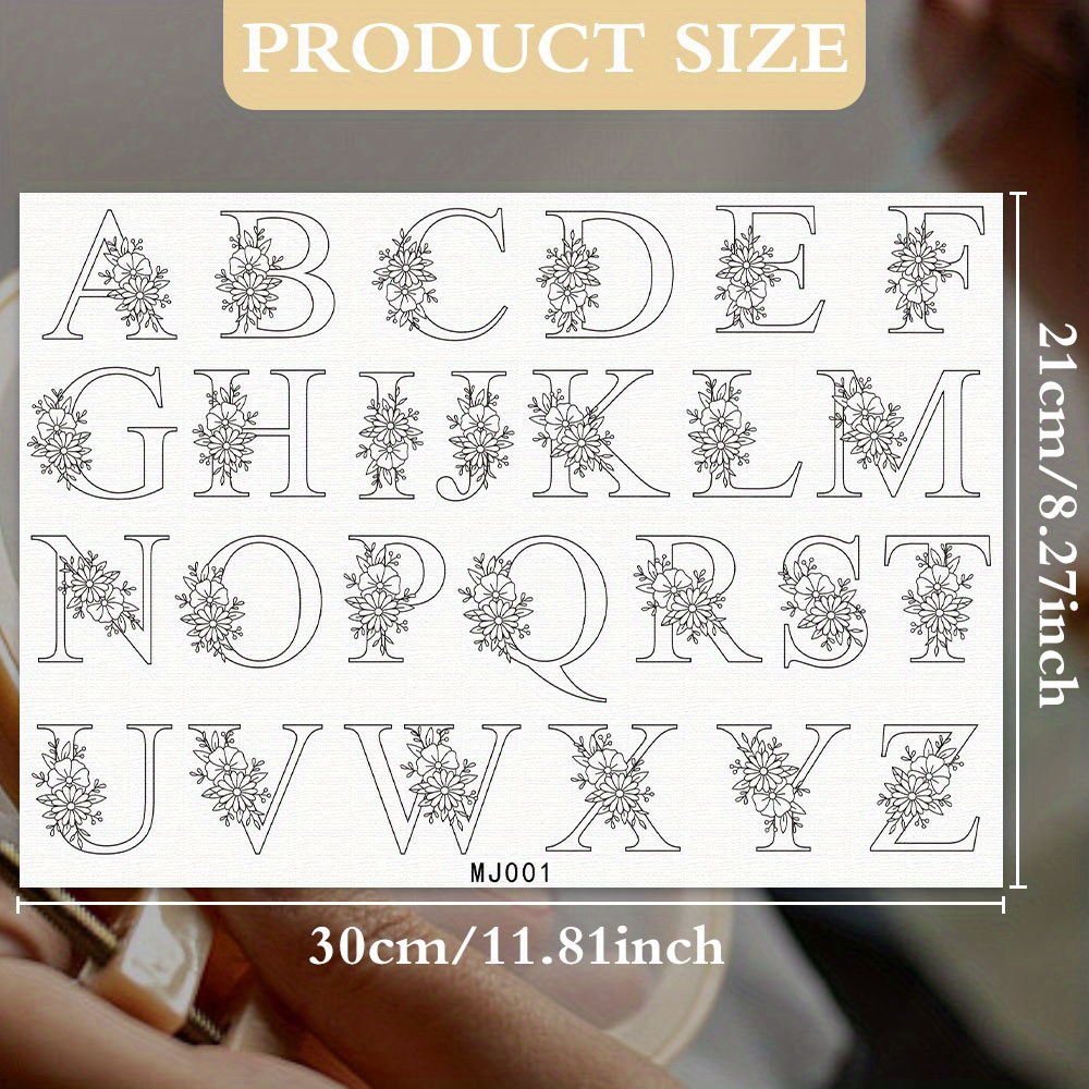 แผ่นรองปักลาย 1 ชิ้น ลายตัวอัก - Embroidery Meaning บทวิจารณ์และราคา