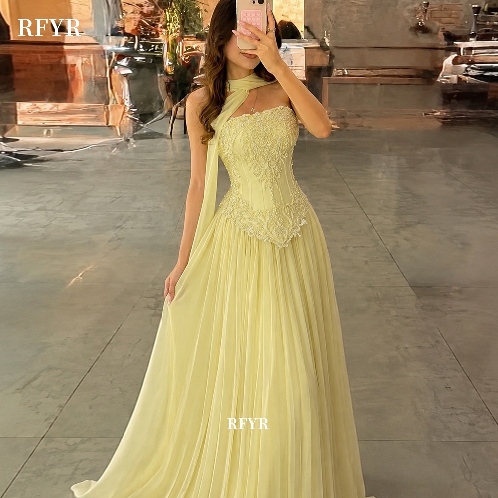 ชุดราตรีสีเหลือง RFYR ประดับลู - Embroidery Yellow Dress บทวิจารณ์และราคา