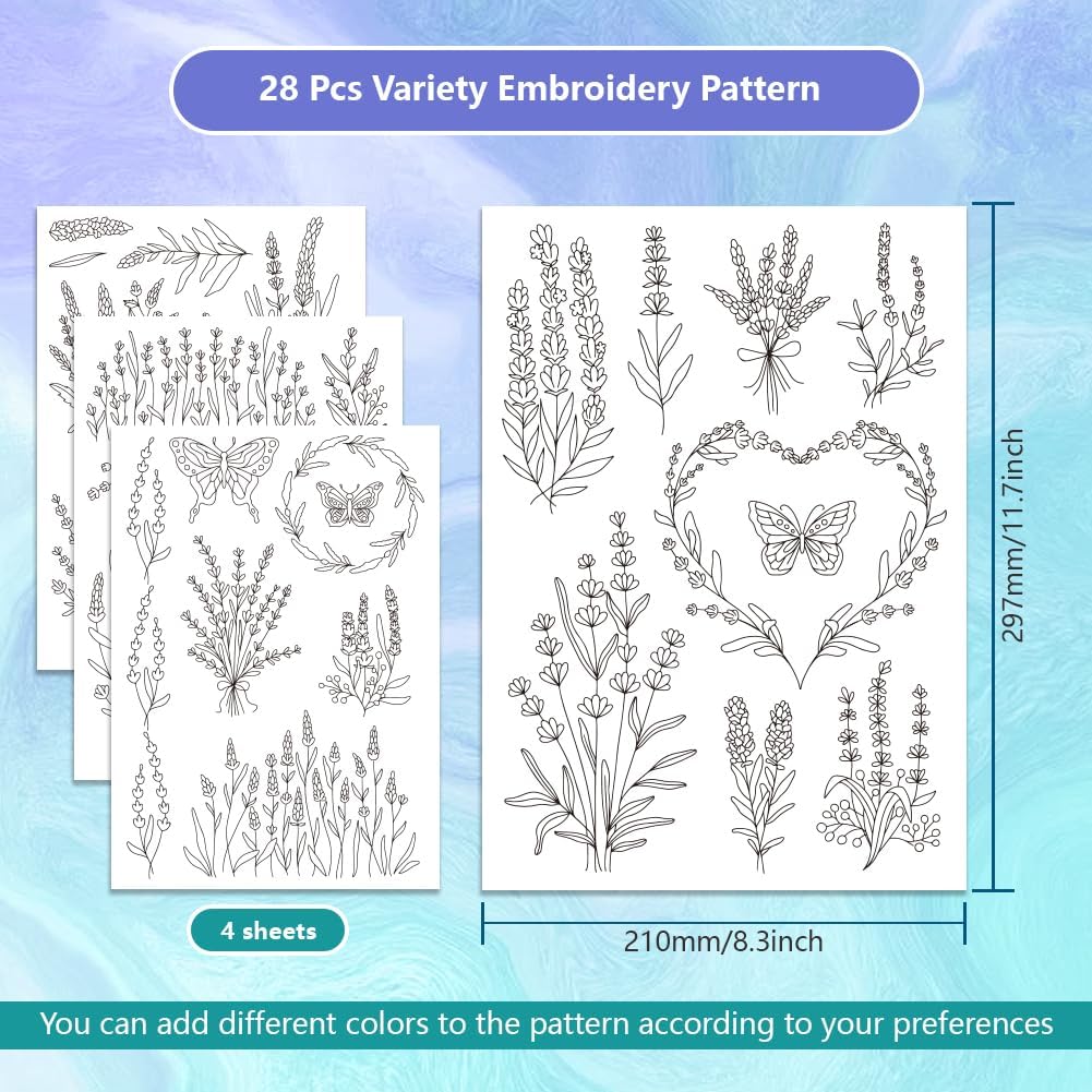 ลายปักผีเสื้อดอกลาเวนเดอร์แบบล - Embroidery Meaning บทวิจารณ์และราคา